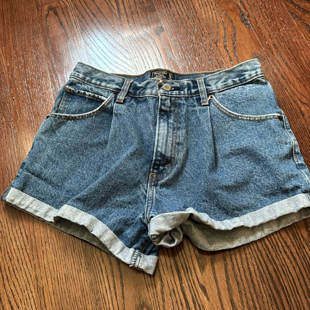 blue denim shorts